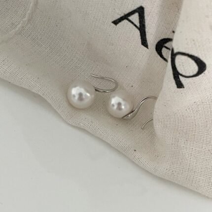 345 High-heeled shoes simulated pearl diameter 10mm earrings
