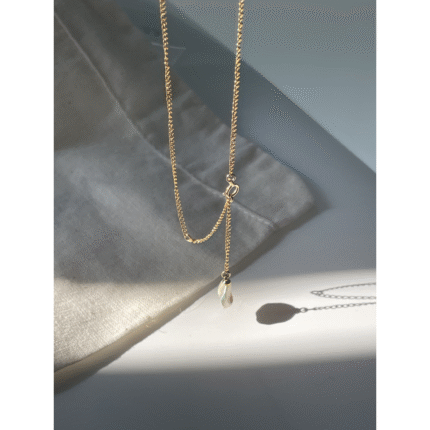 407 Petal natural pearls necklace (Chain lengt: 43cm, adjustable to 37/40/43cm)