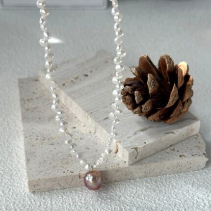 548 Lace Baroque natural pearls Necklace (Chain length: 36+5cm)