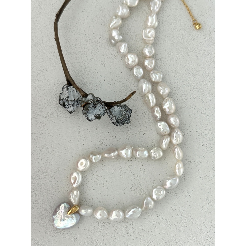 629-Run-sweetheart-love-heart-natural-pearls-necklace-1