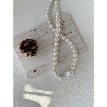 686 Edison large Baroque natural pearl necklace (Chain lengt: 45+5cm)