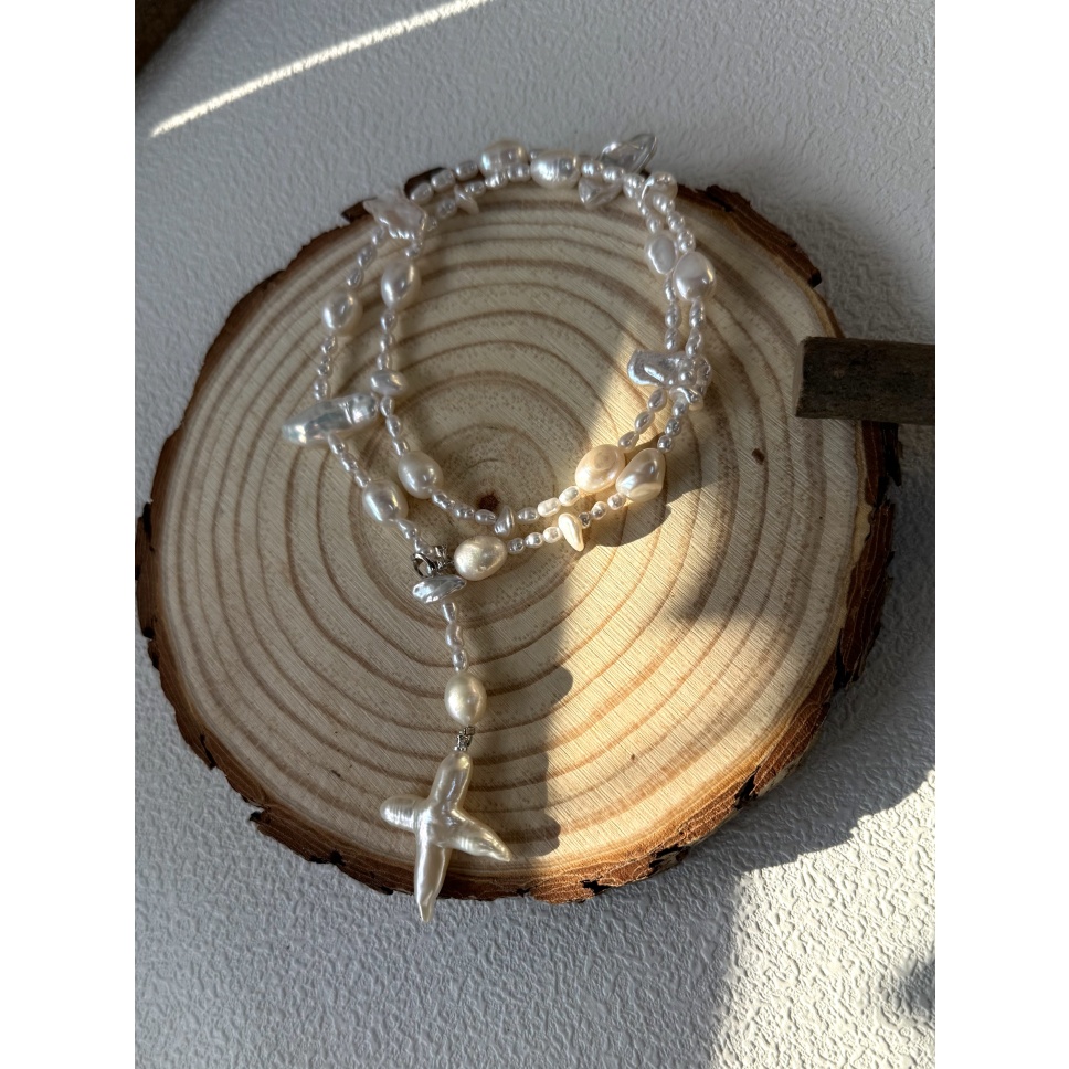 693-Cross-natural-pearls-long-chain-necklace-1