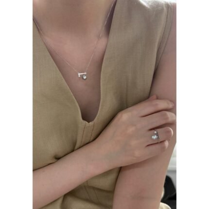 722 Square sugar natural pearl necklace (Chain lengt: 42+5cm)